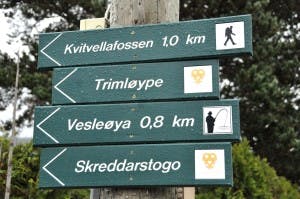 Valdres valdresregionen tur fottur fjelltur skiltet Oppland