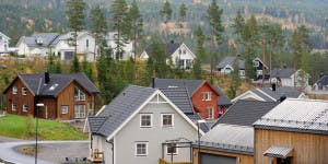 Nytt eneboligfelt på Harestua, Hadeland.