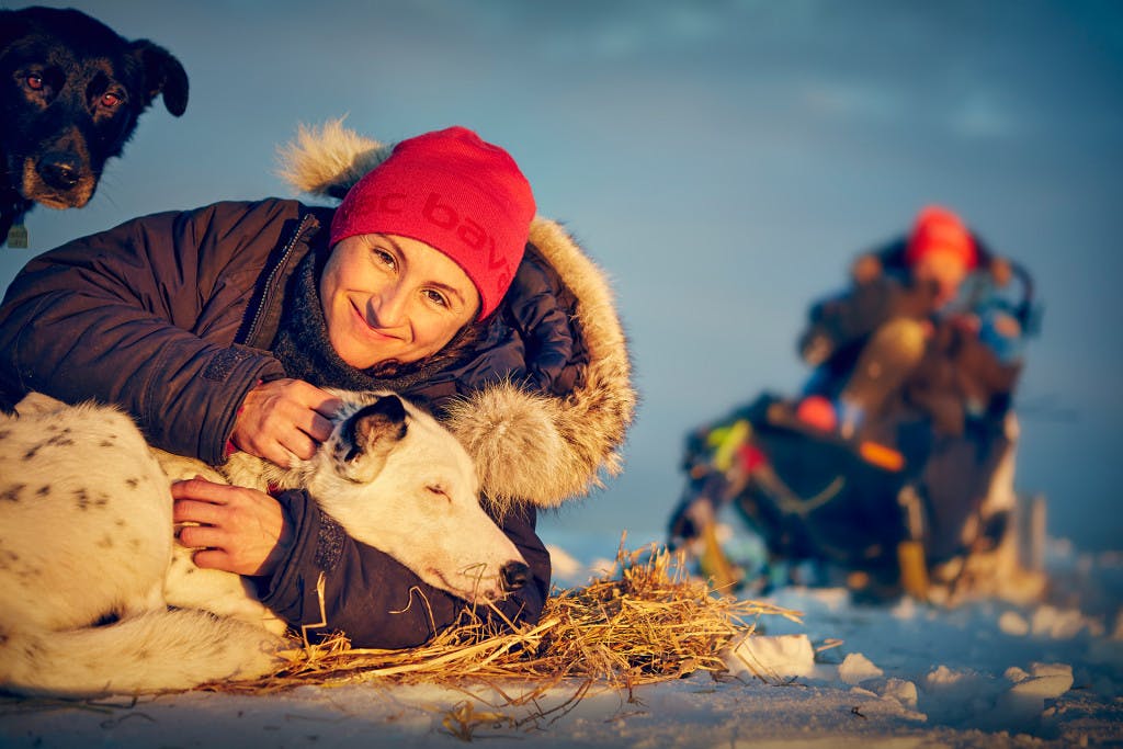 Bilde fra Valdres. Carla Susana Aqudelo Assuad me Alaskan Husky. Foto: Cathrine Dokken