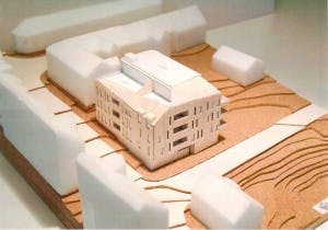 RAM-prosjekt: Slik har RAM Arkitektur tegnet den nye borettslagsblokka i Jul Pettersens gate 11. (Illustrasjon: RAM Arkitektur)